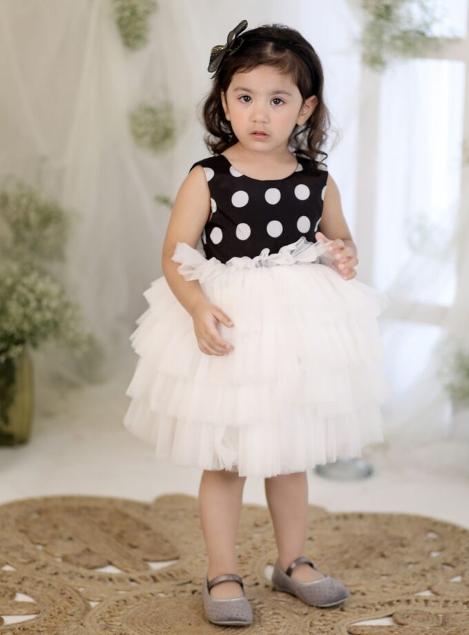 Black Big Polka Dot Dress