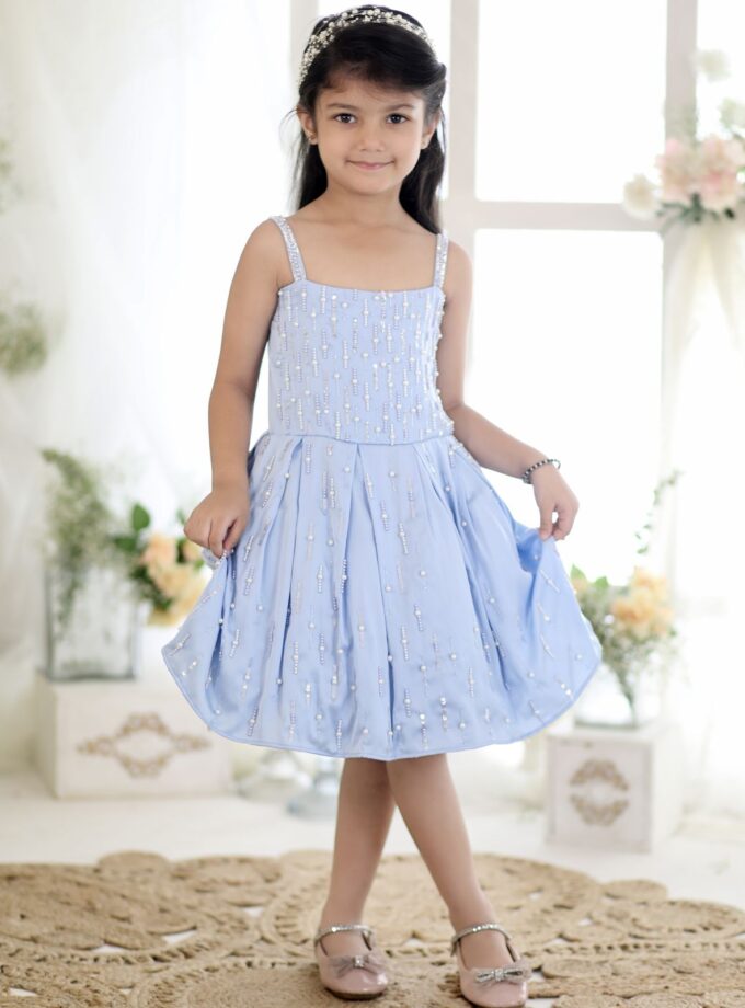 Blue All Over Pearl Dress