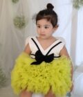 Neon Green & Black Bow Dress