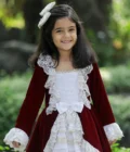 Velvet Red Lace Dress