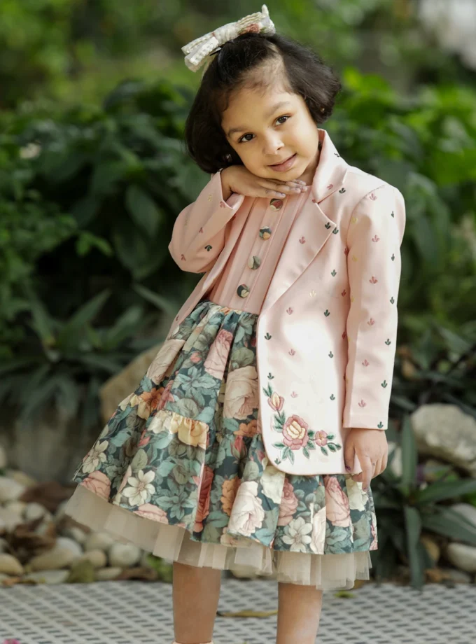 Peach Coat Dress